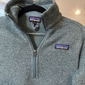 Patagonia Women’s Better Sweater Quarter Zip Fleece Blue Gray
